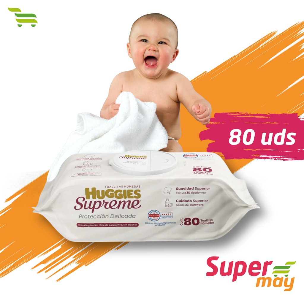 HUGGIES SUPREME TOALLITA 80 UDS