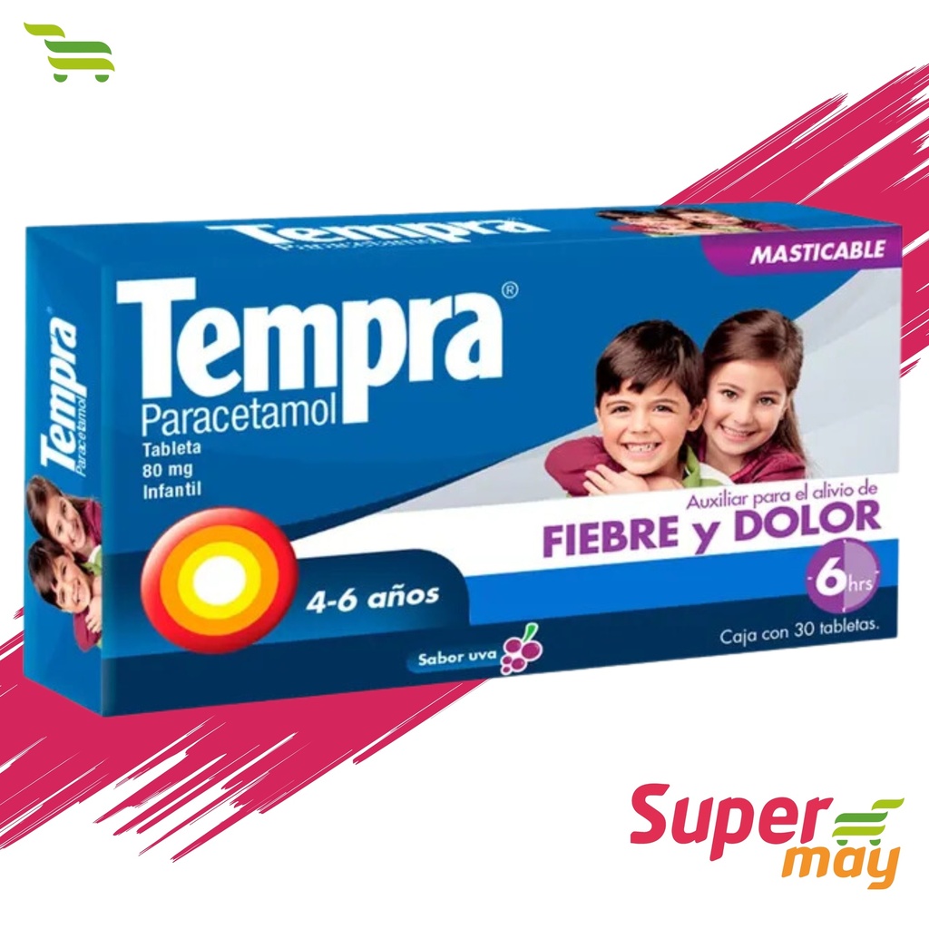 TEMPRA INFANTIL 80 MG EXH/30 UDS