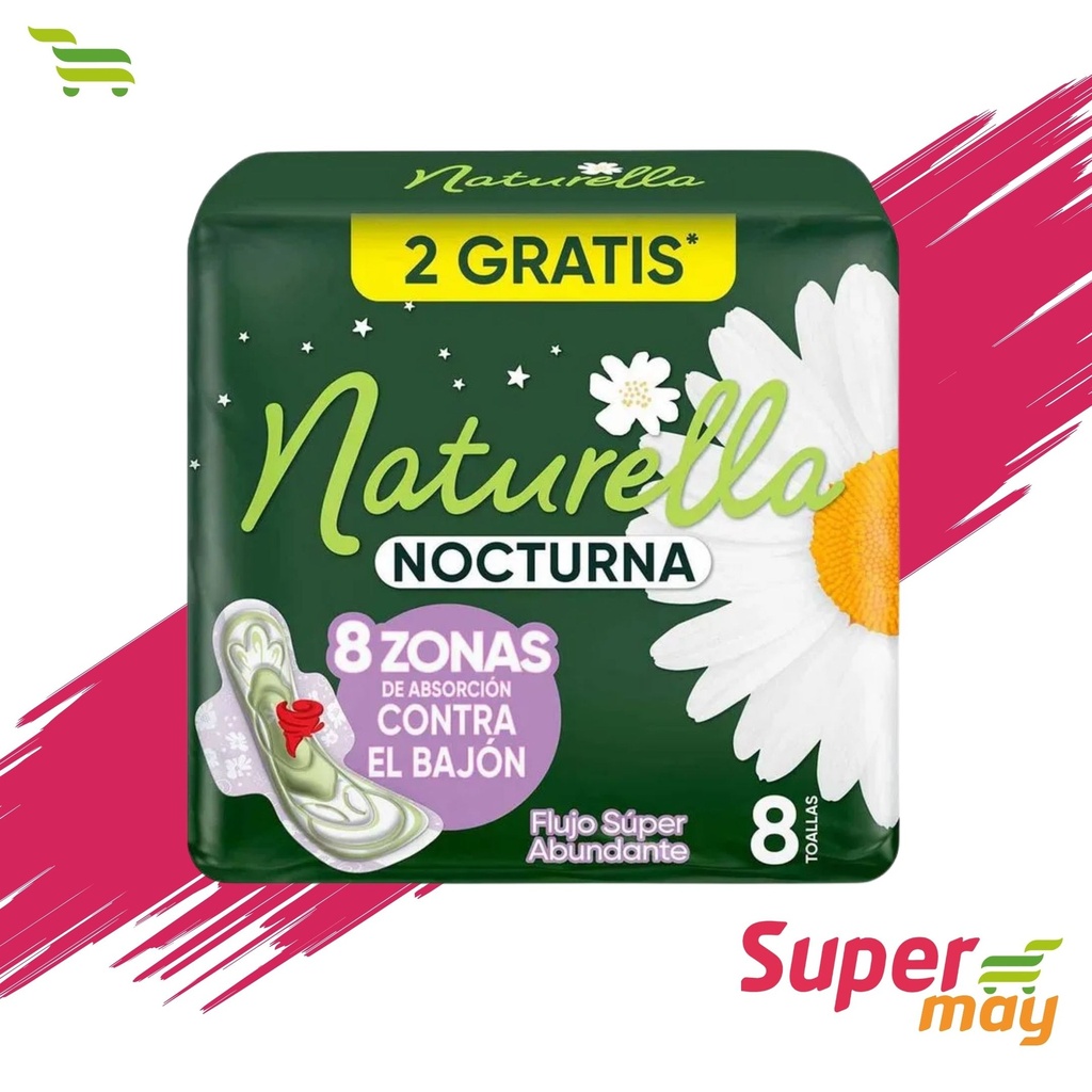 NATURELLA NOCTURNA C/ALAS TOALLA 8 UDS