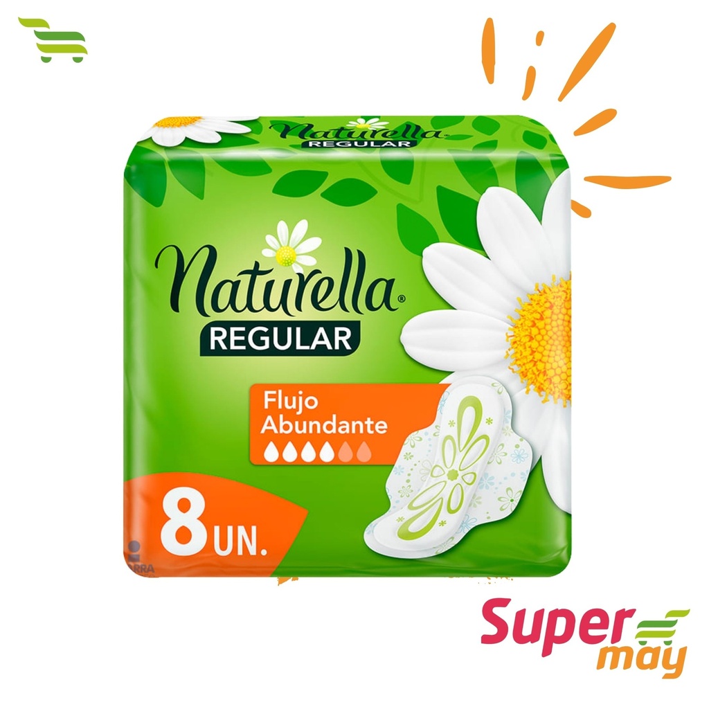 NATURELLA REG. C/ALAS TOALLA 8 UDS