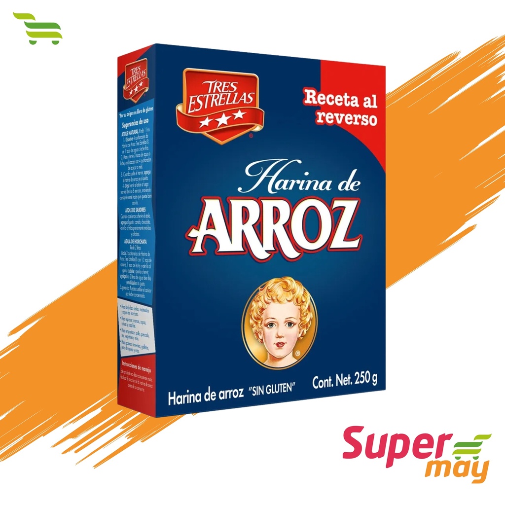 3 ESTRELLAS HARINA DE ARROZ 250 GR