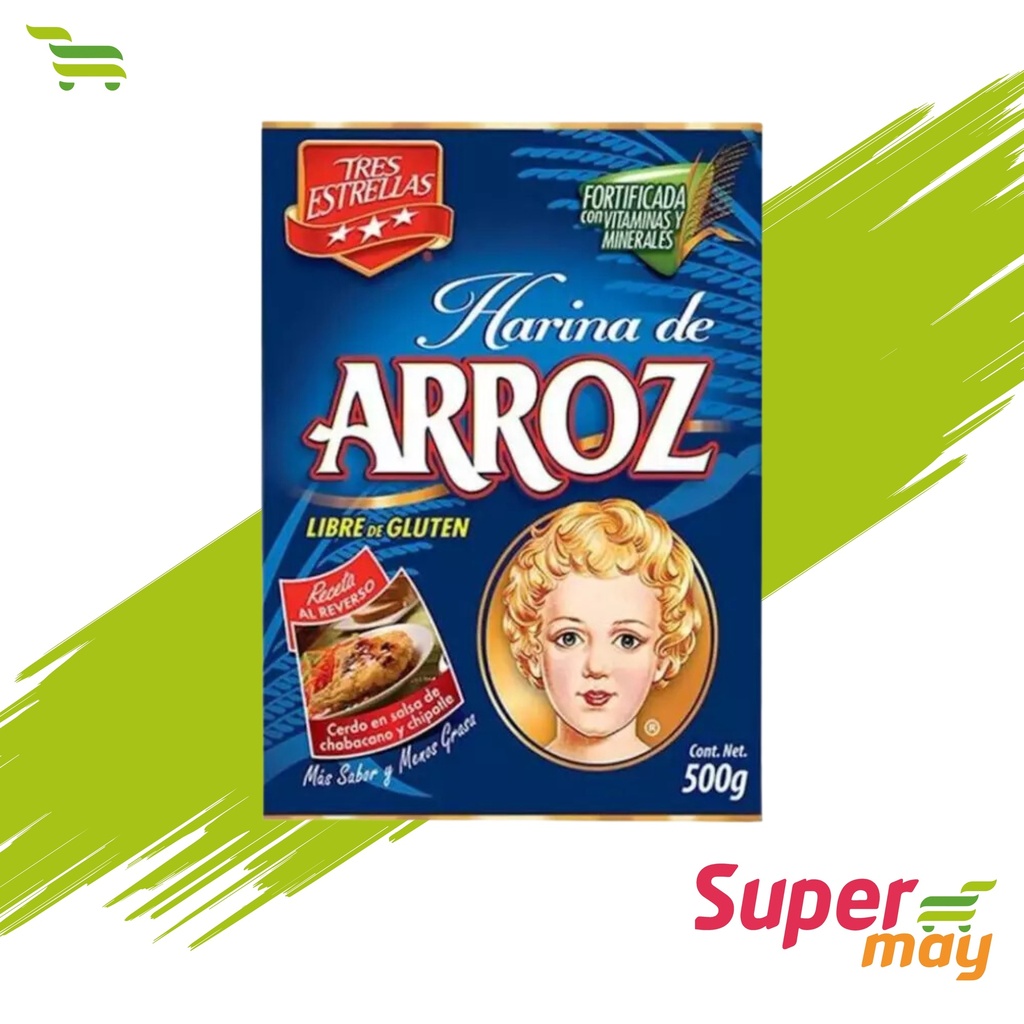 3 ESTRELLAS HARINA DE ARROZ 500 GR