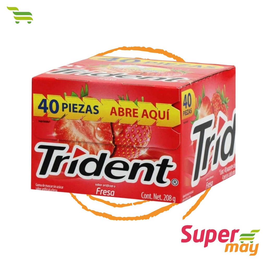 TRIDENT FRESA CHICLE 40 UDS