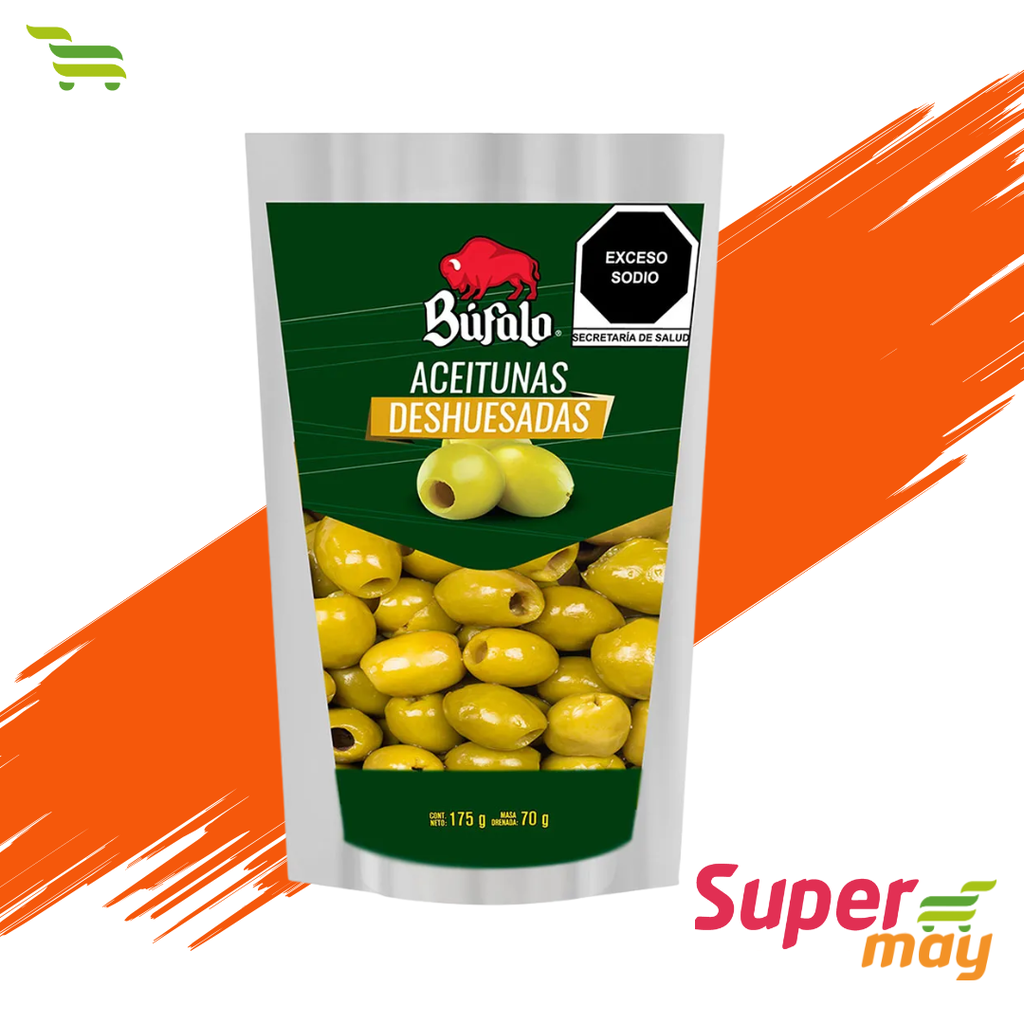 ACEITUNAS BUFALO DESHUESADAS 175 GR