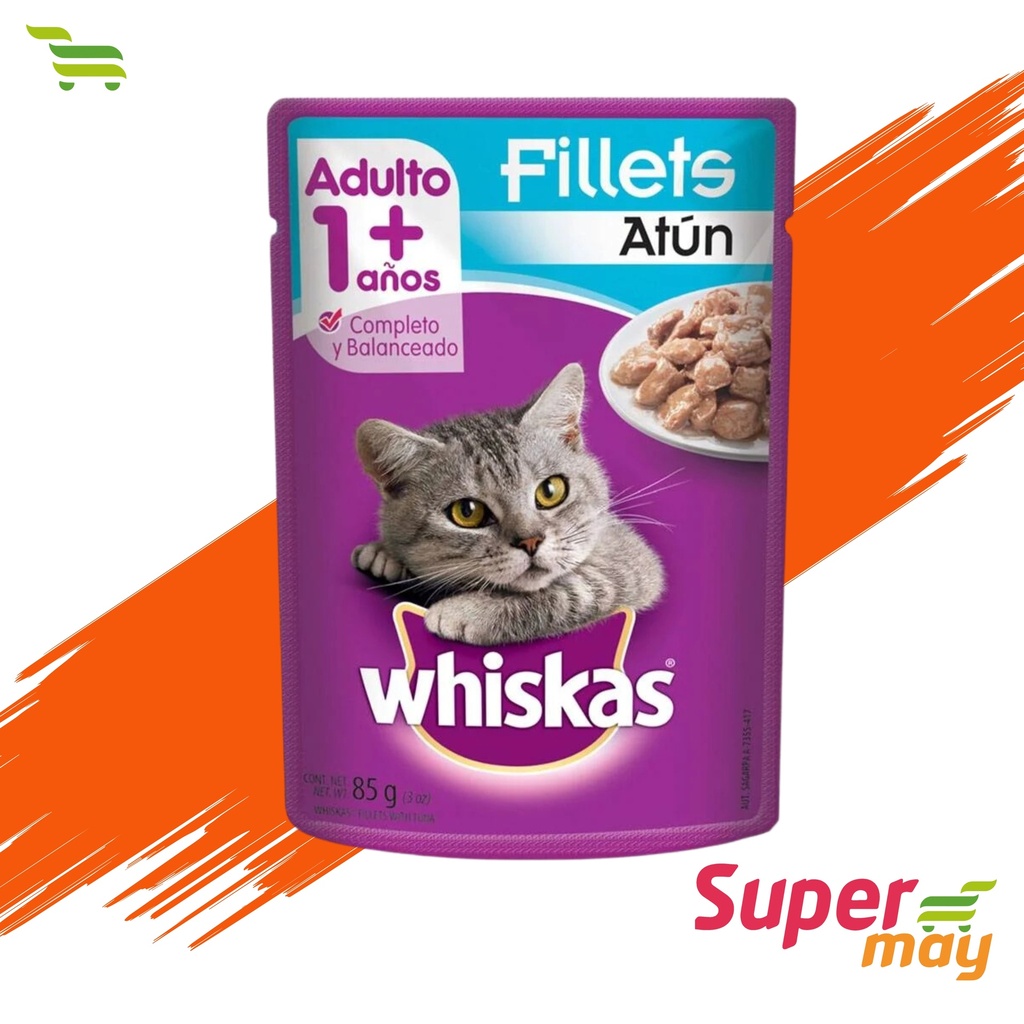 WHISKAS ATUN SOBRE 85 GR