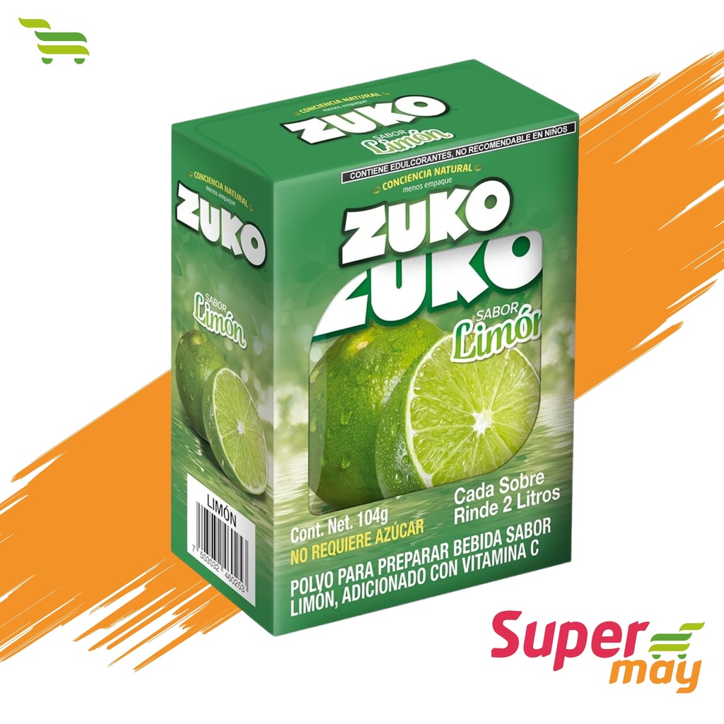 ZUKO LIMON BEBIDA EN POLVO 8 UDS