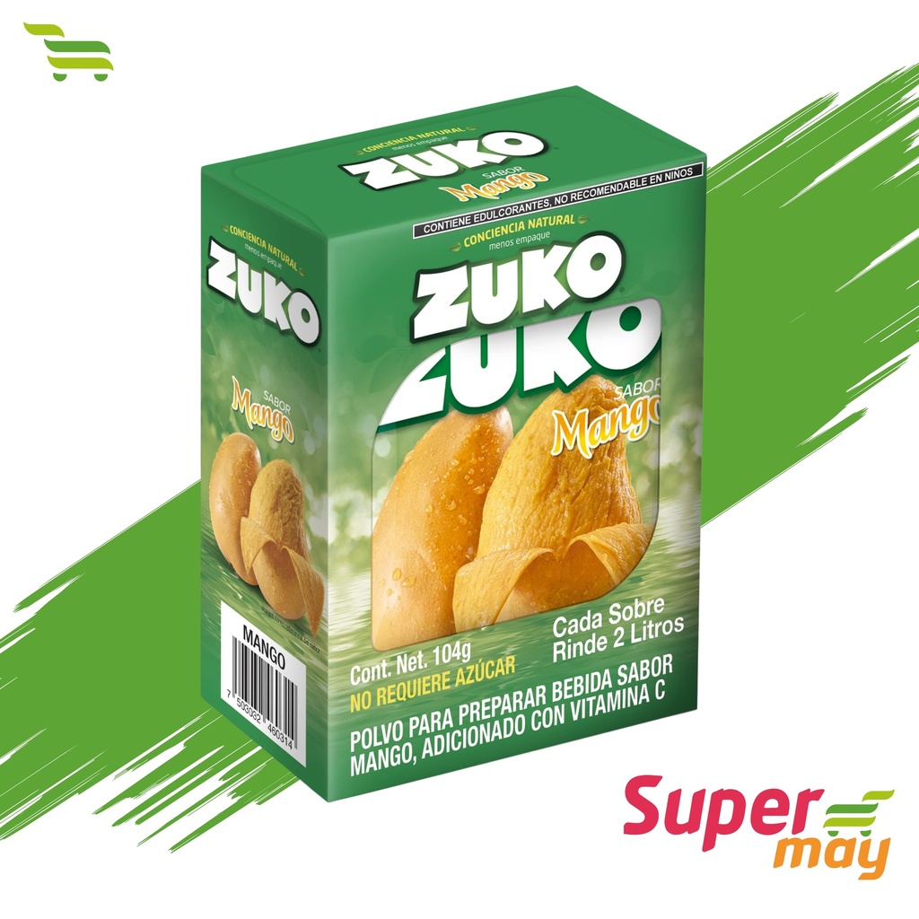 ZUKO MANGO BEBIDA EN POLVO 8 UDS