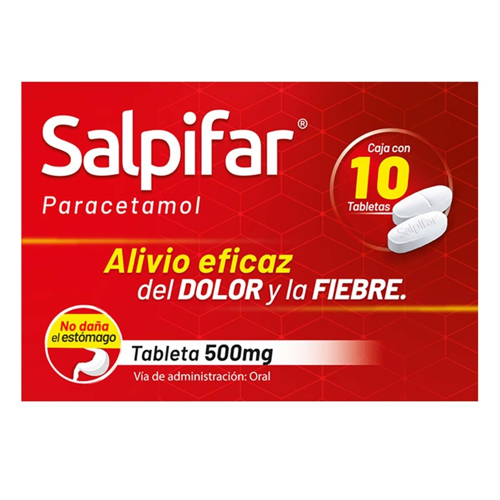 SALPIFAR PARACETAMOL 500 MG 10 UDS