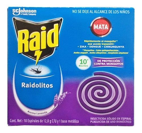 RAIDOLITOS LAVANDA INSECTICIDA 10 UDS