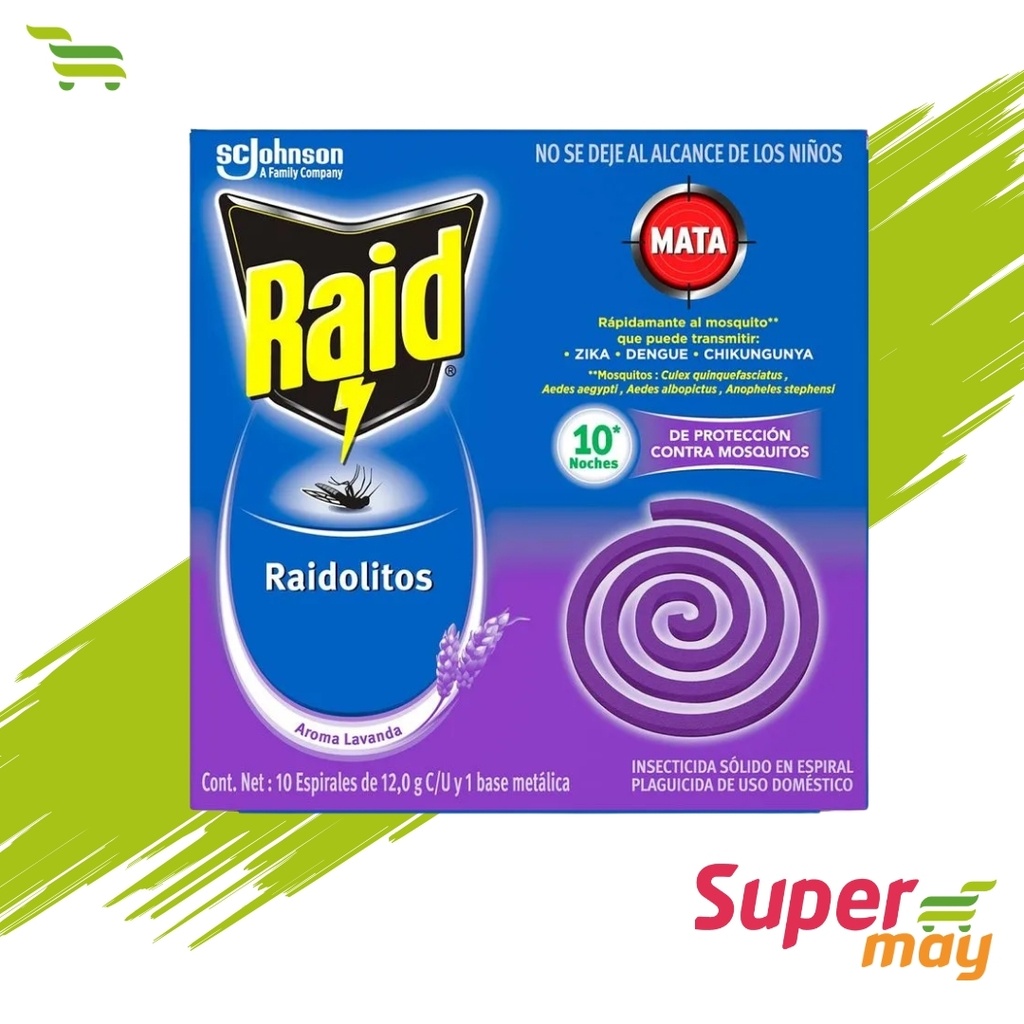 RAIDOLITOS LAVANDA INSECTICIDA 10 UDS