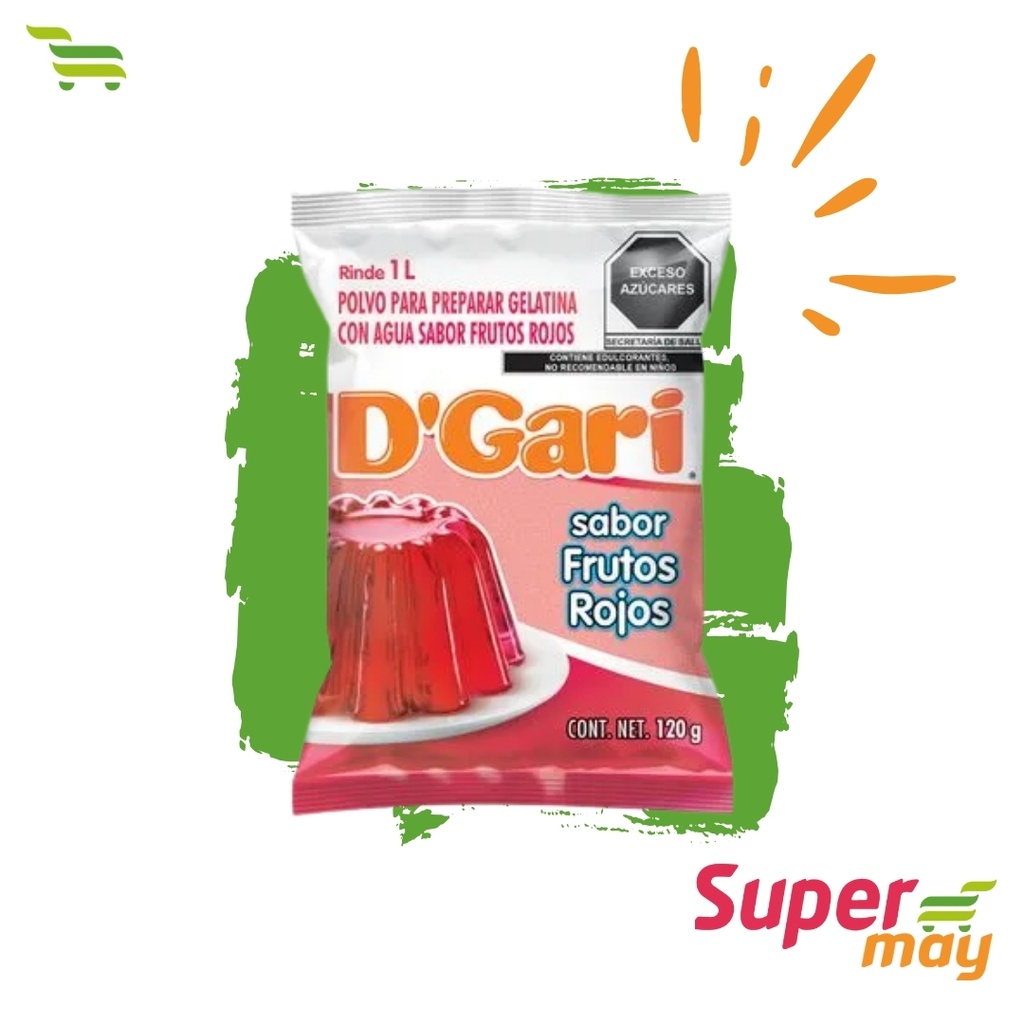 DGARI FRUTOS ROJOS GELATINA 120 GR