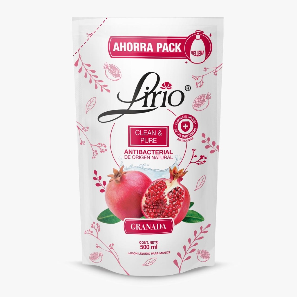 LIRIO GRANADA POUCH JABON LIQ 1L