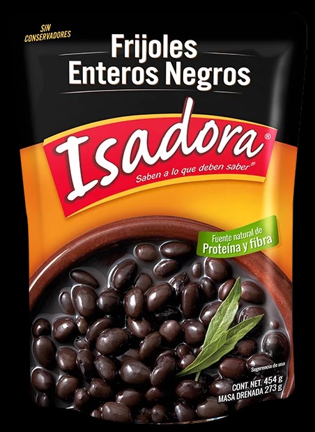 ISADORA ENTERO NEGRO FRIJOL 454 GR