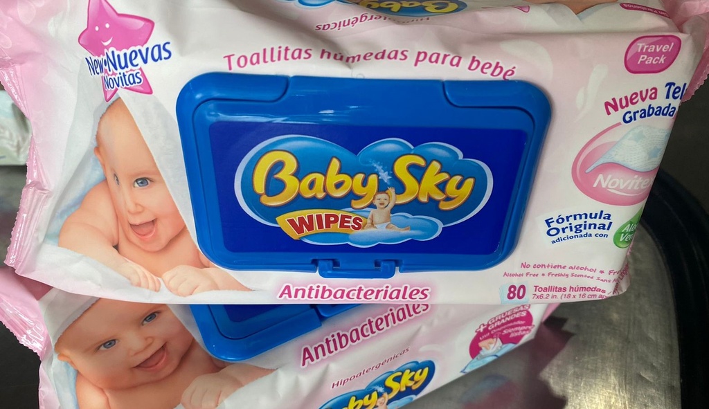 BABY SKY ROSA TOALLITA 80 UDS