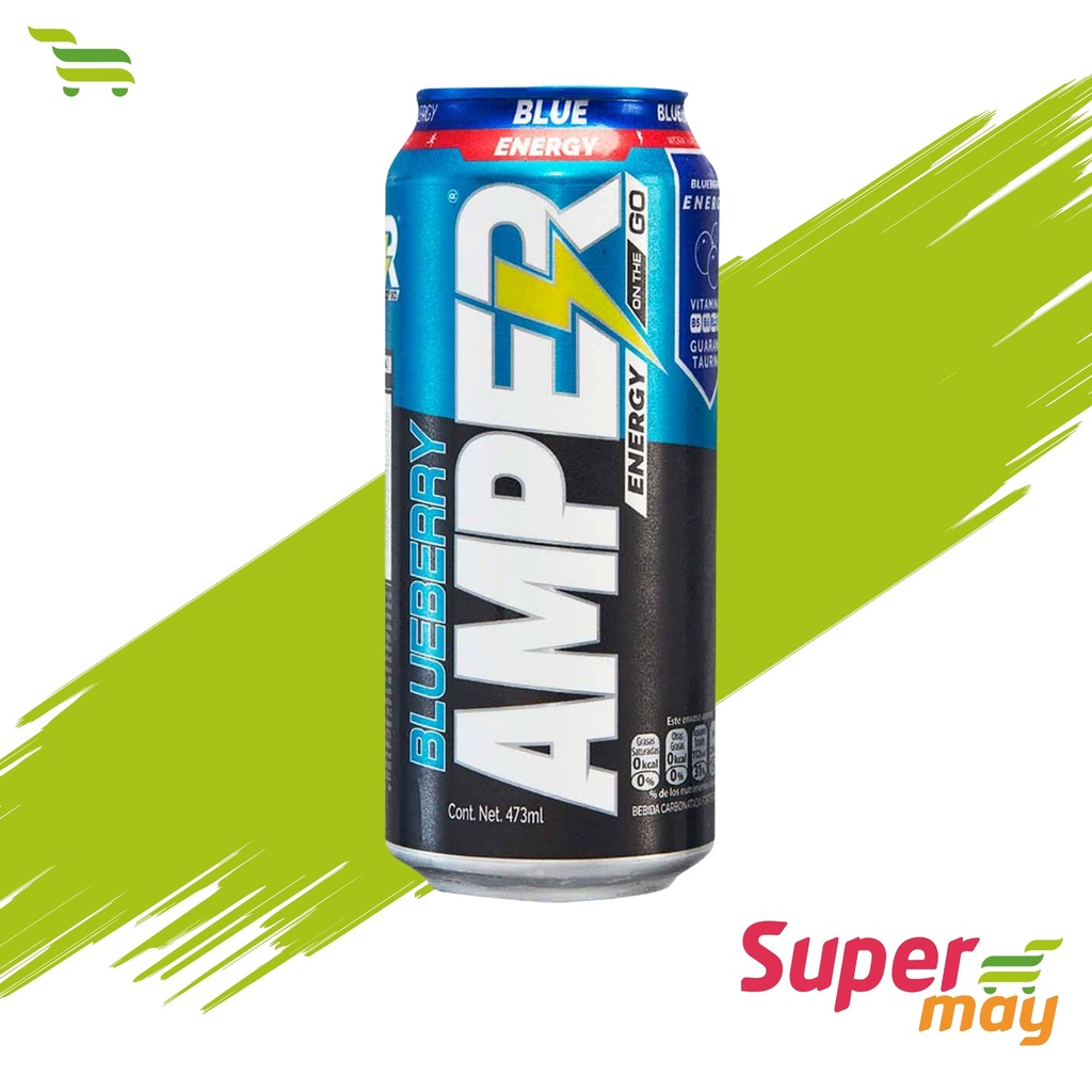 AMPER BLUE BEBIDA ENERGETICA 473 ML