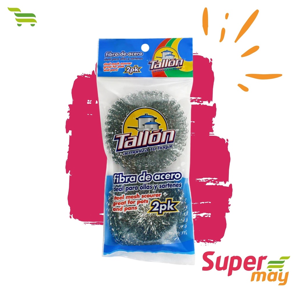 TALLON FIBRA ACERO 2 UDS