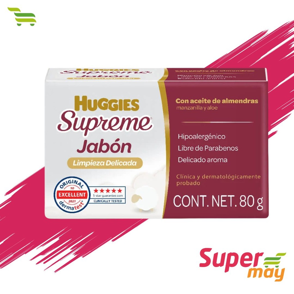 HUGGIES SUPREME JABON  80 GRS
