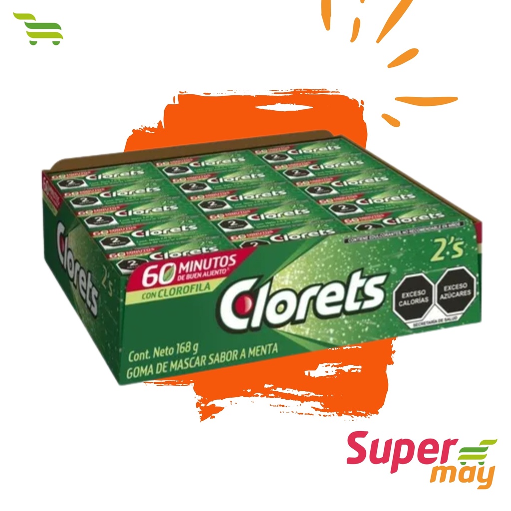 CHICLET CLORETS MENTA 60 UDS