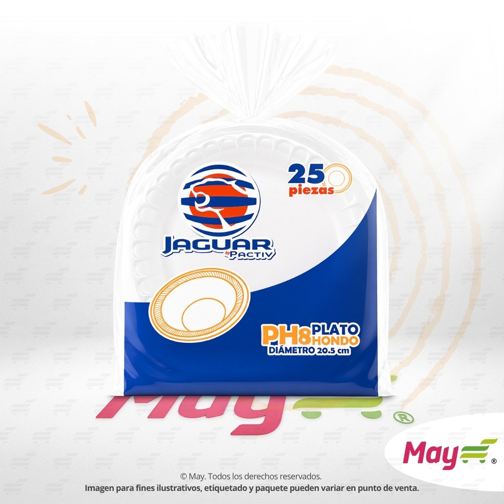 JAGUAR PH8 CHAROLA TERMICA 25 UDS