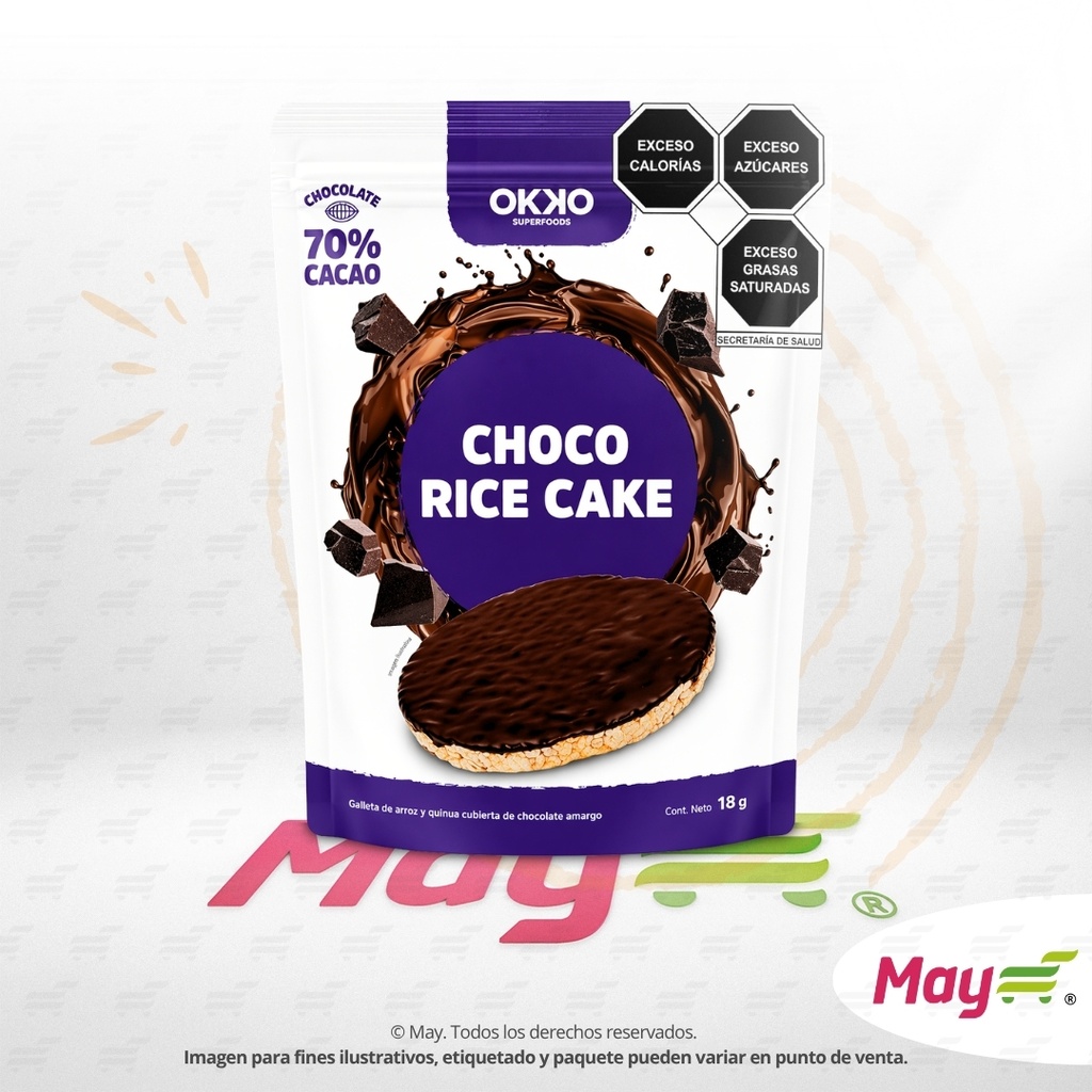 OKKO GALLETA  CHOCO RICE CAKE 18 GR