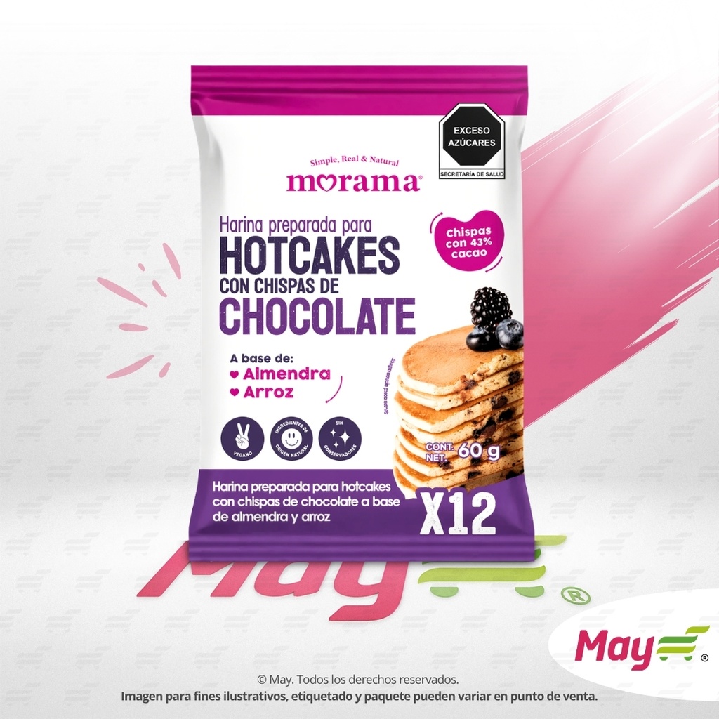 MORAMA HOT CAKES CHISPAS DE CHOCOLATE 720 GR