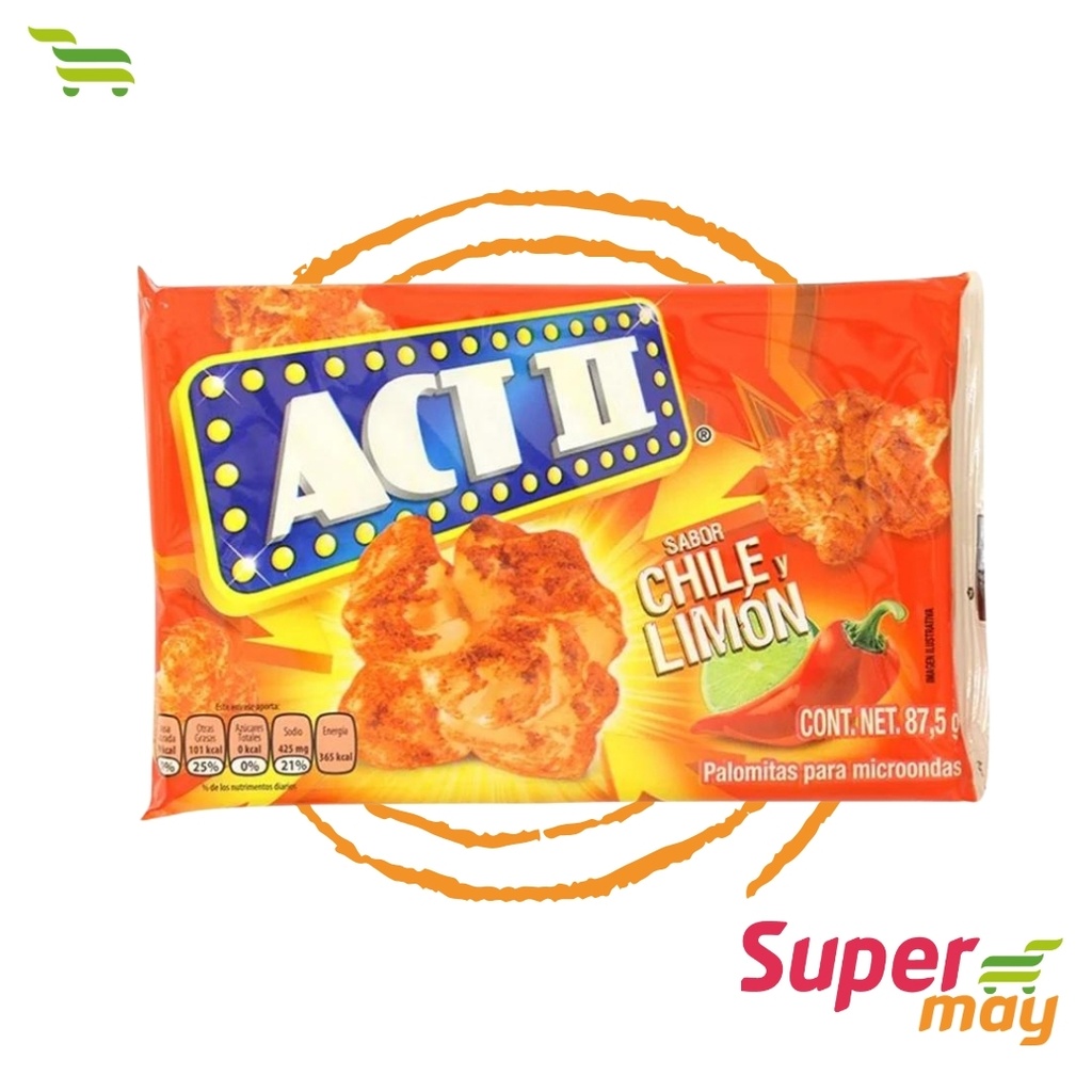 ACT II CHILE/LIMON PALOMITAS 89 GR