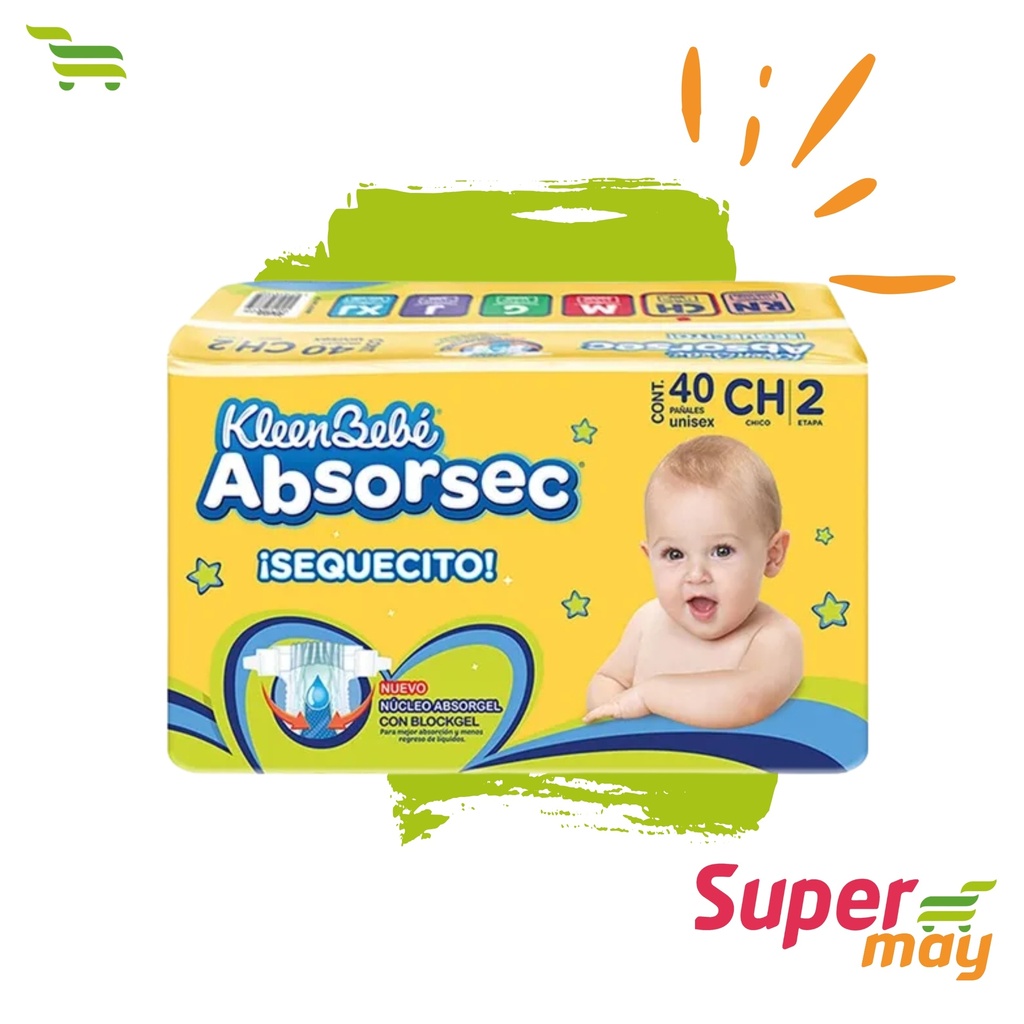ABSORSEC PAÑAL CH 40 UDS