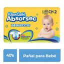 ABSORSEC PAÑAL CH 40 UDS