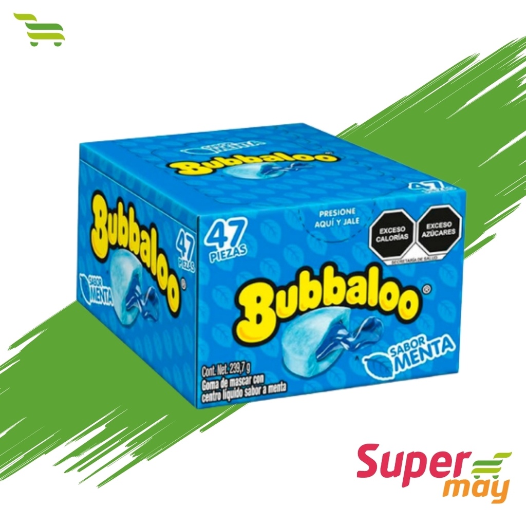 BUBBALOO MENTA CHICLE EXH 50 UDS