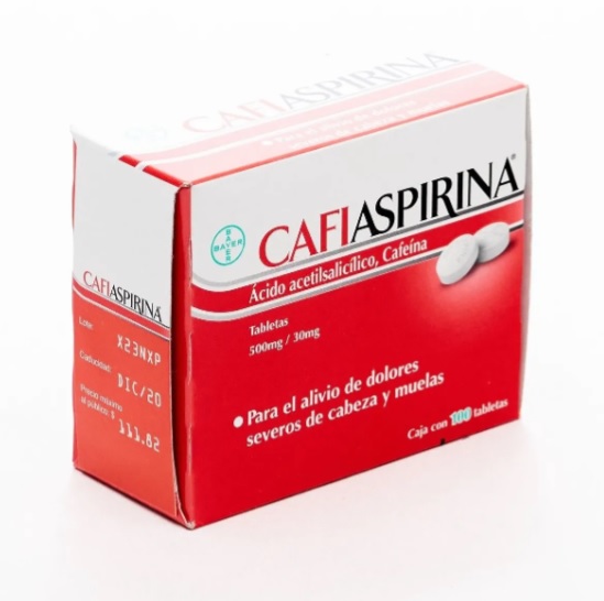 CAFIASPIRINA 500 MG EXH/100 UDS