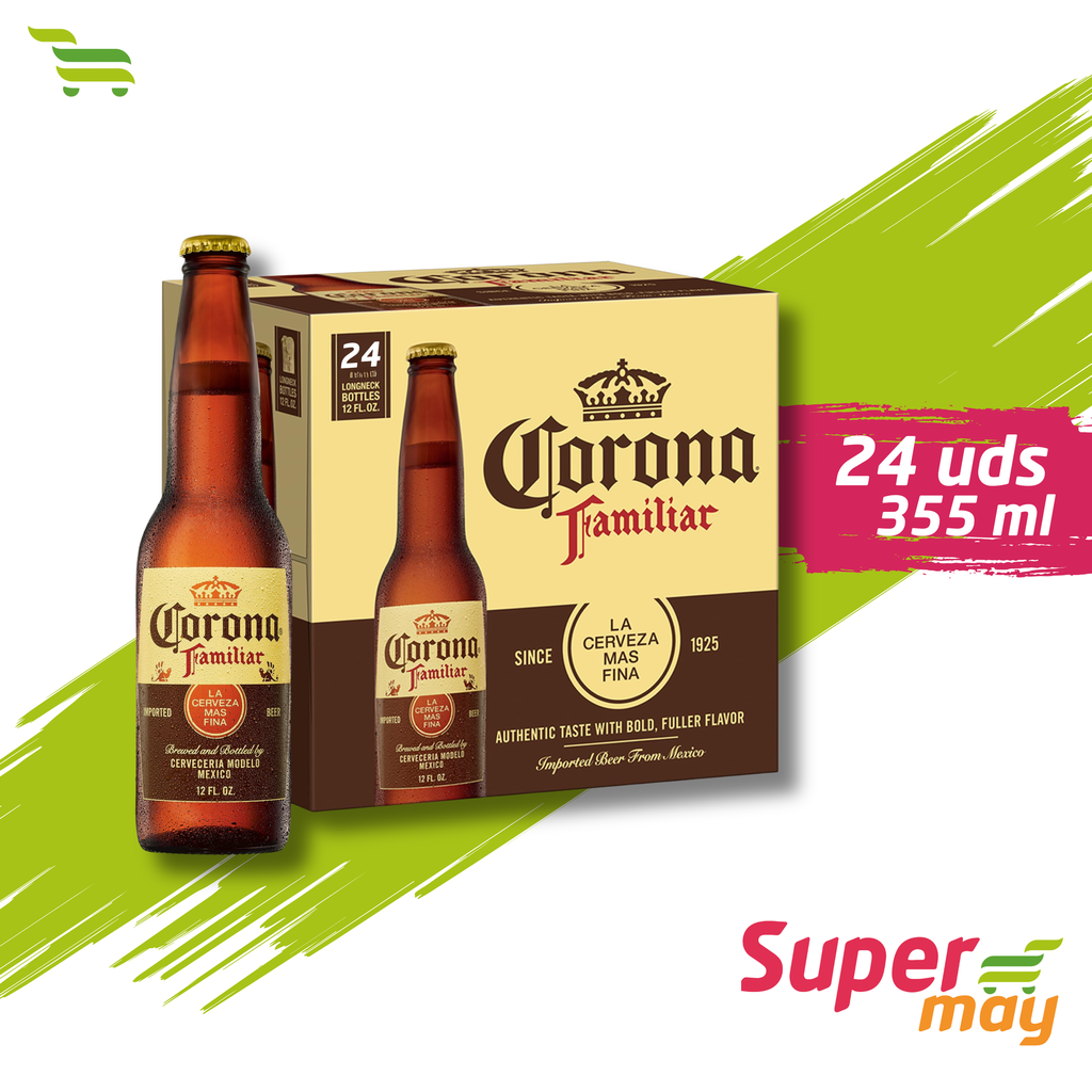 CORONA MEDIA OSCURA CERVEZA C/24 355 ML