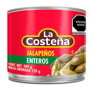 COSTEÑA JALAPEÑOS CHILES 380 GR