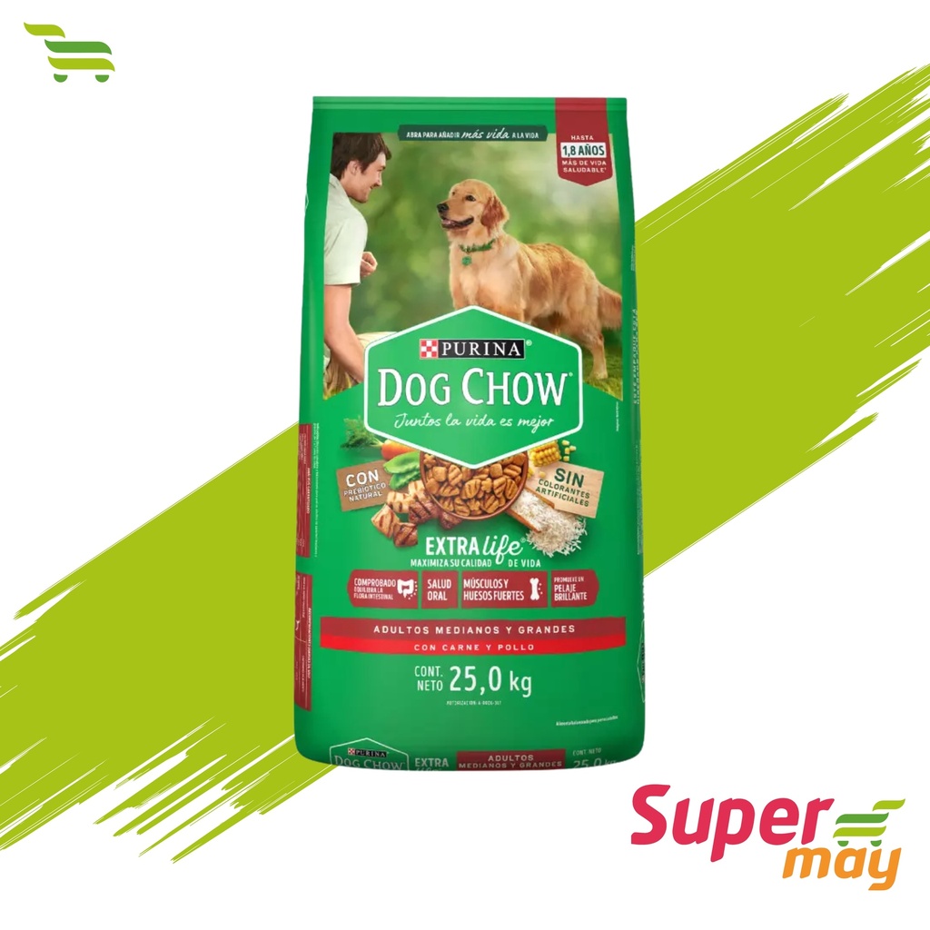 DOG CHOW ADULTO CROQUETA 25 KG 1 UD