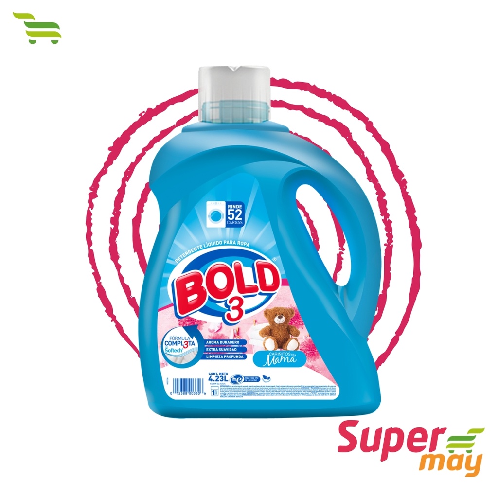 BOLD 3 CARIÑITOS DETERGENTE LIQUIDO 4.23 LT