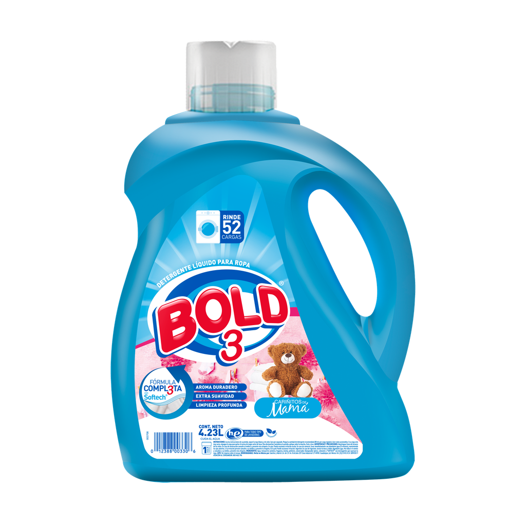 BOLD 3 CARIÑITOS DETERGENTE LIQUIDO 4.23 LT