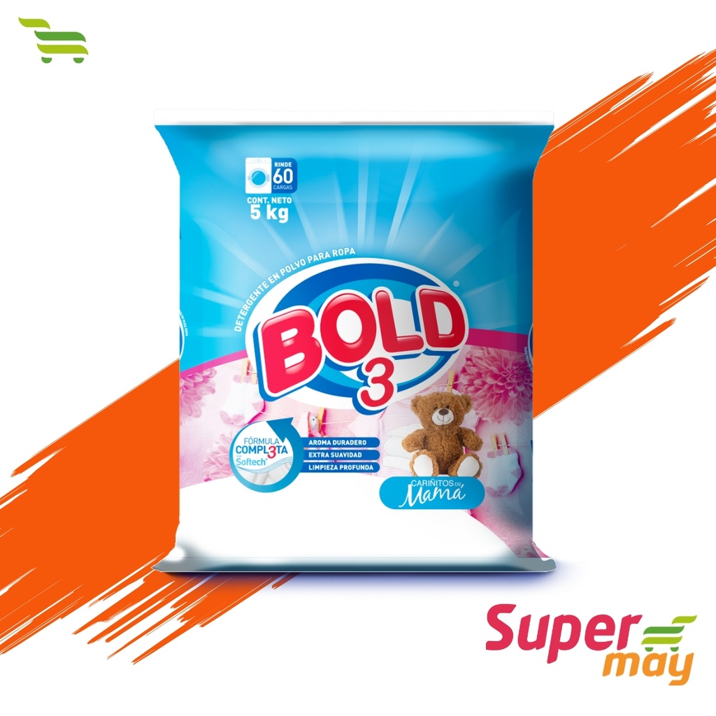BOLD 3 CARIÑITOS DETERGENTE 5 KG