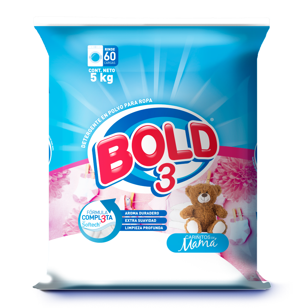 BOLD 3 CARIÑITOS DETERGENTE 5 KG