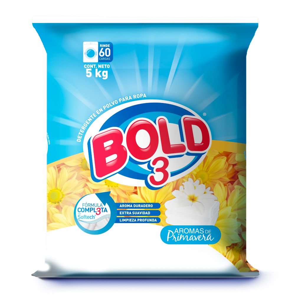 BOLD 3 FLORES DETERGENTE 5 KG