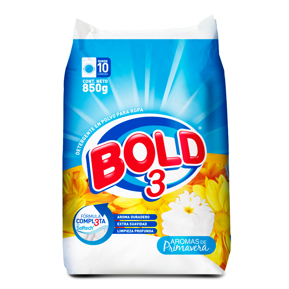 BOLD 3 FLORES DETERGENTE 850 GR