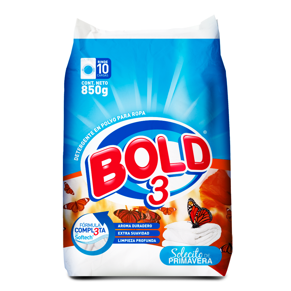 BOLD 3 COLORES DETERGENTE 850 GR