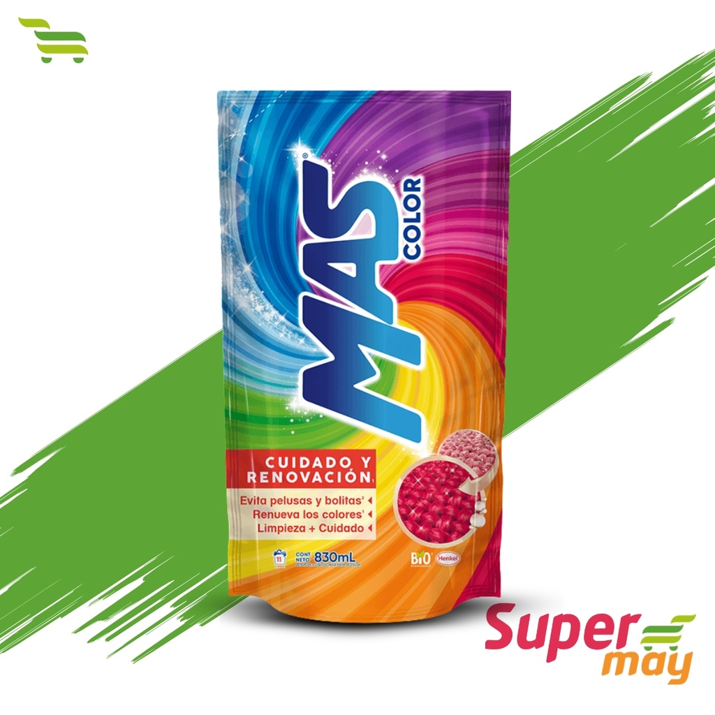 MAS COLOR DETERGENTE LIQUIDO 830 ML
