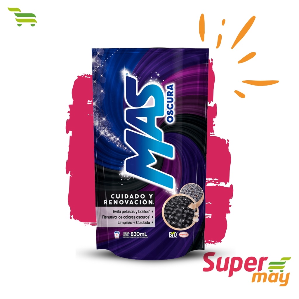 MAS OSCURA DETERGENTE LIQUIDO 830 ML