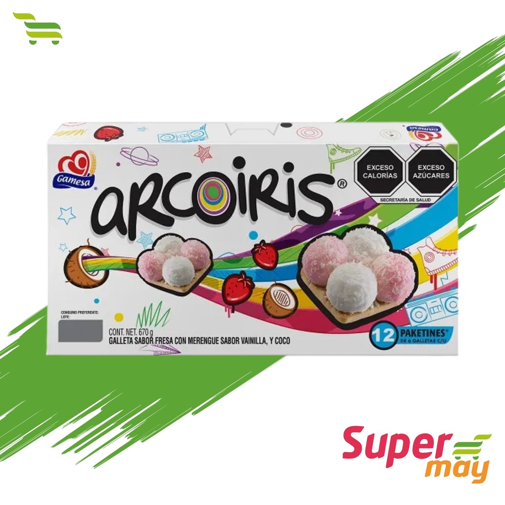 GAMESA ARCOIRIS GALLETAS 670 GR