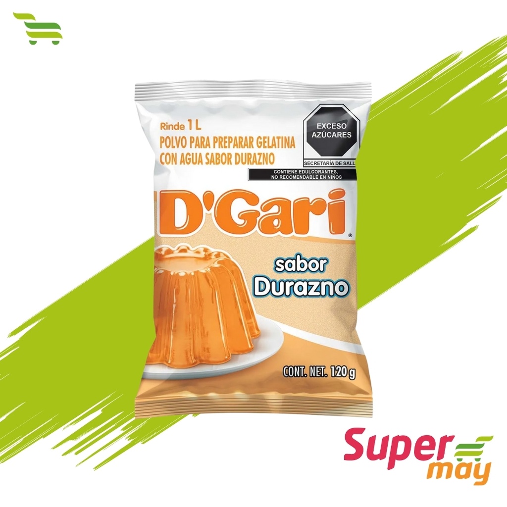 DGARI DURAZNO GELATINA 120 GR