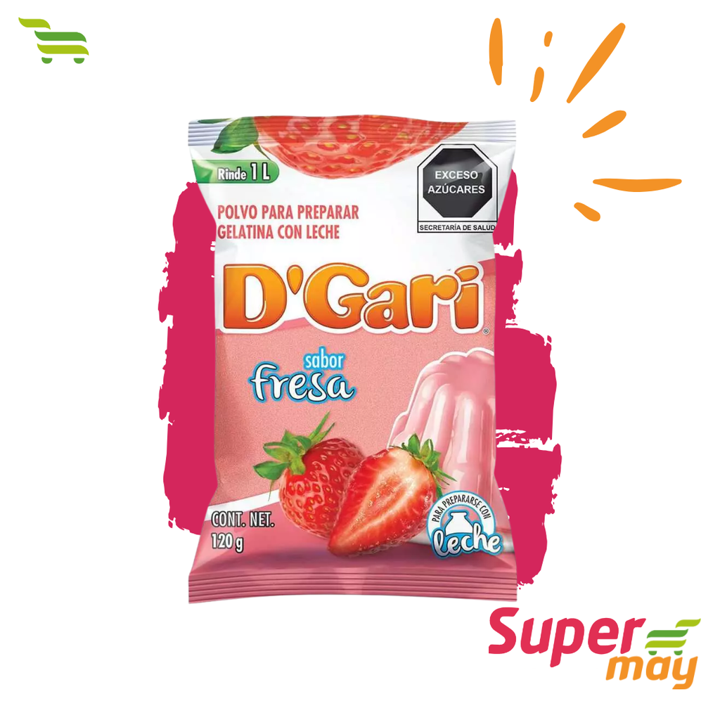 DGARI FRESA LECHE GELATINA 120 GR