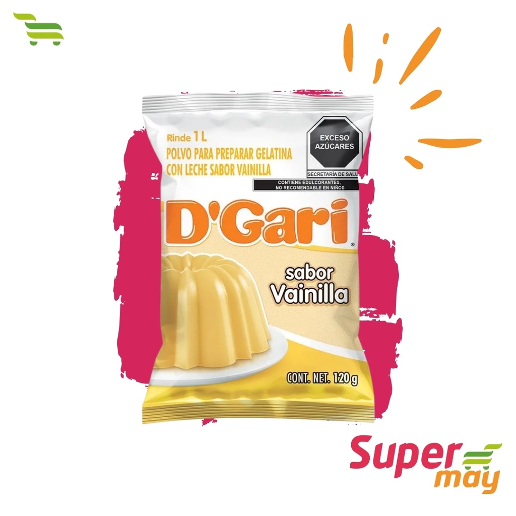 DGARI VAINILLA GELATINA 120 GR
