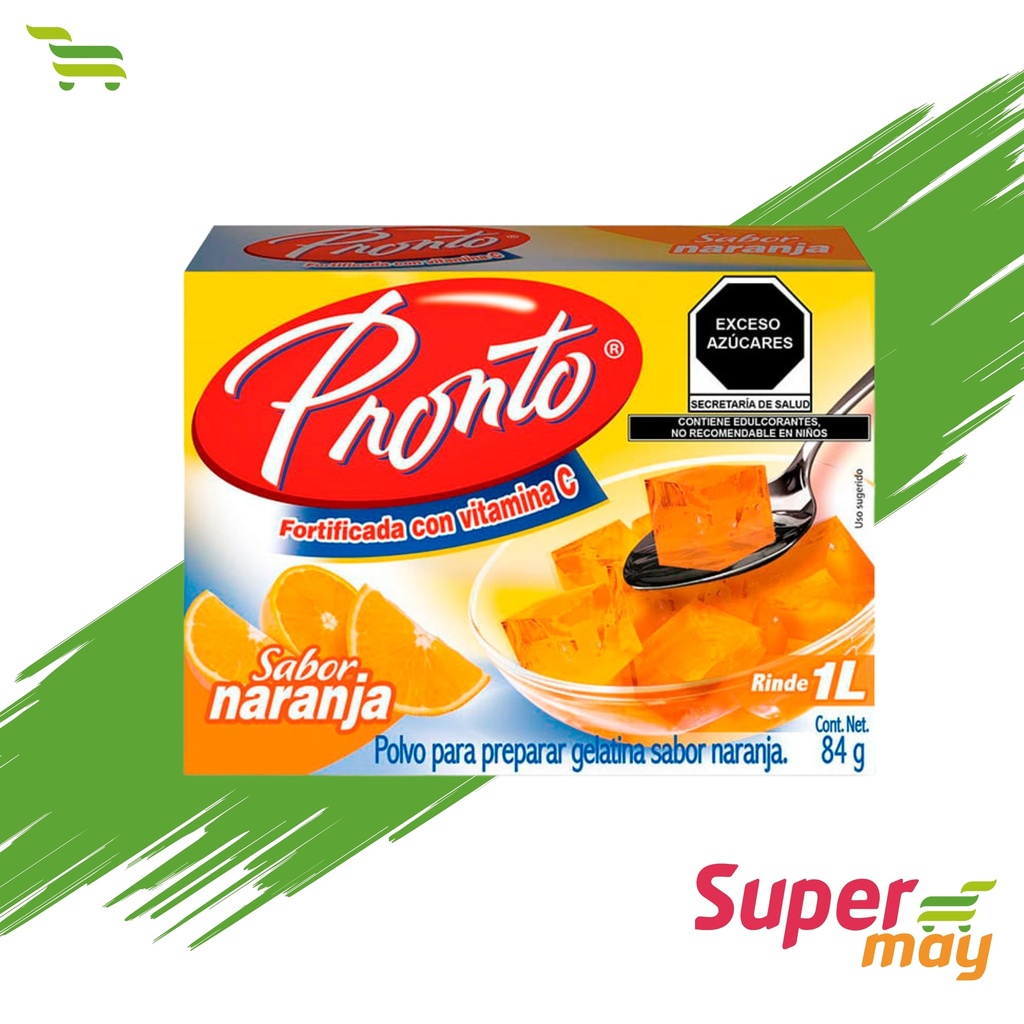 PRONTO GELATINA NARANJA 84 GR
