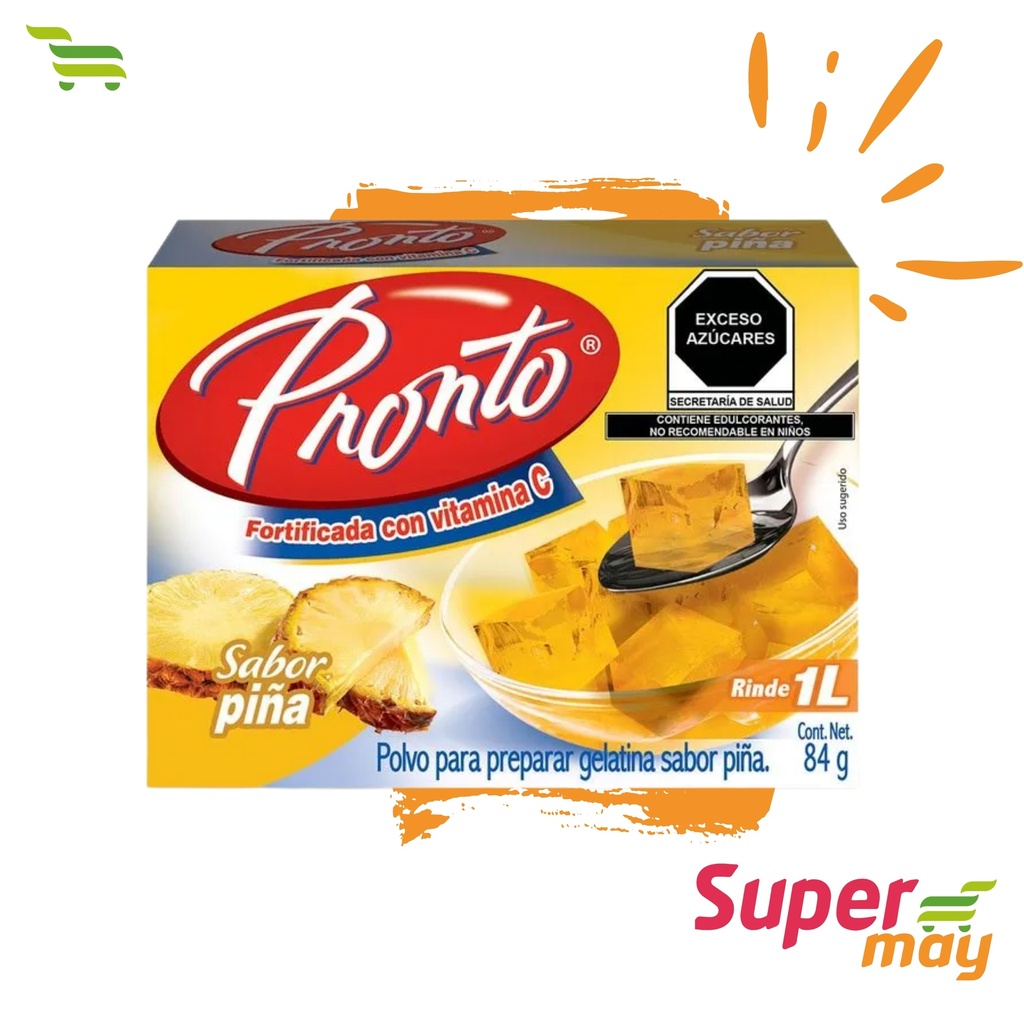 PRONTO GELATINA PIÑA 84 GR