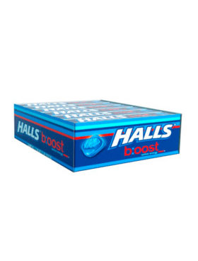 HALLS BOOST CARAMELO EXH/12 UDS