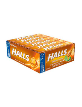 HALLS MIEL CARAMELO EXH/12 UDS